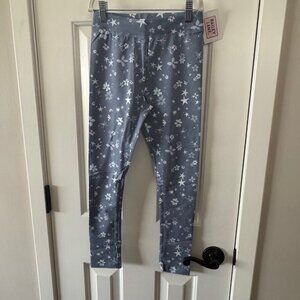 Bailey Lane Girls Light Blue Star Floral Leggings Size M Medium 8-10 New